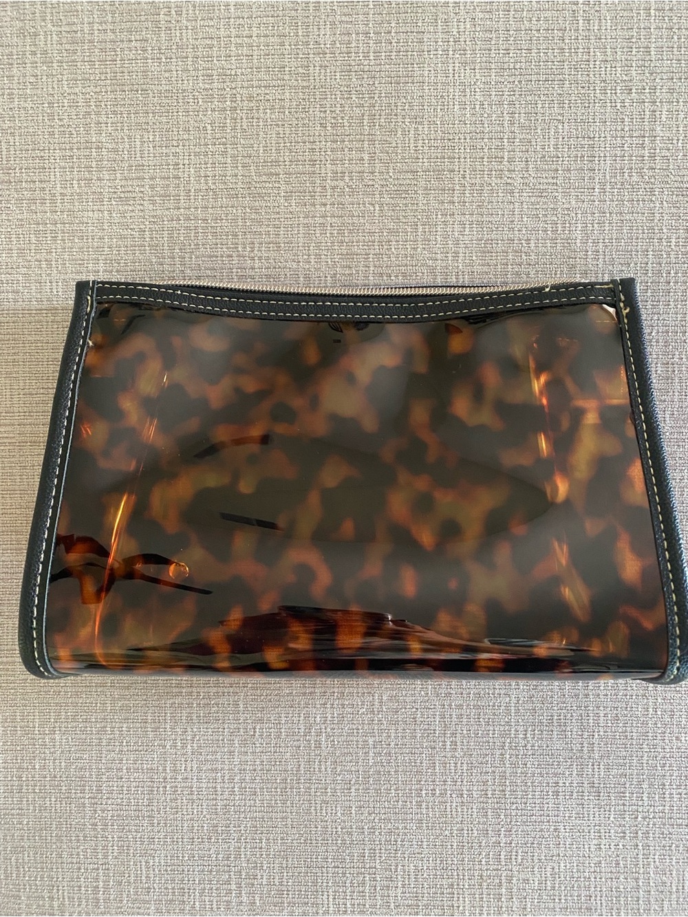 Stephanie Johnson Miami Clearly Tortoise Medium Makeup Bag